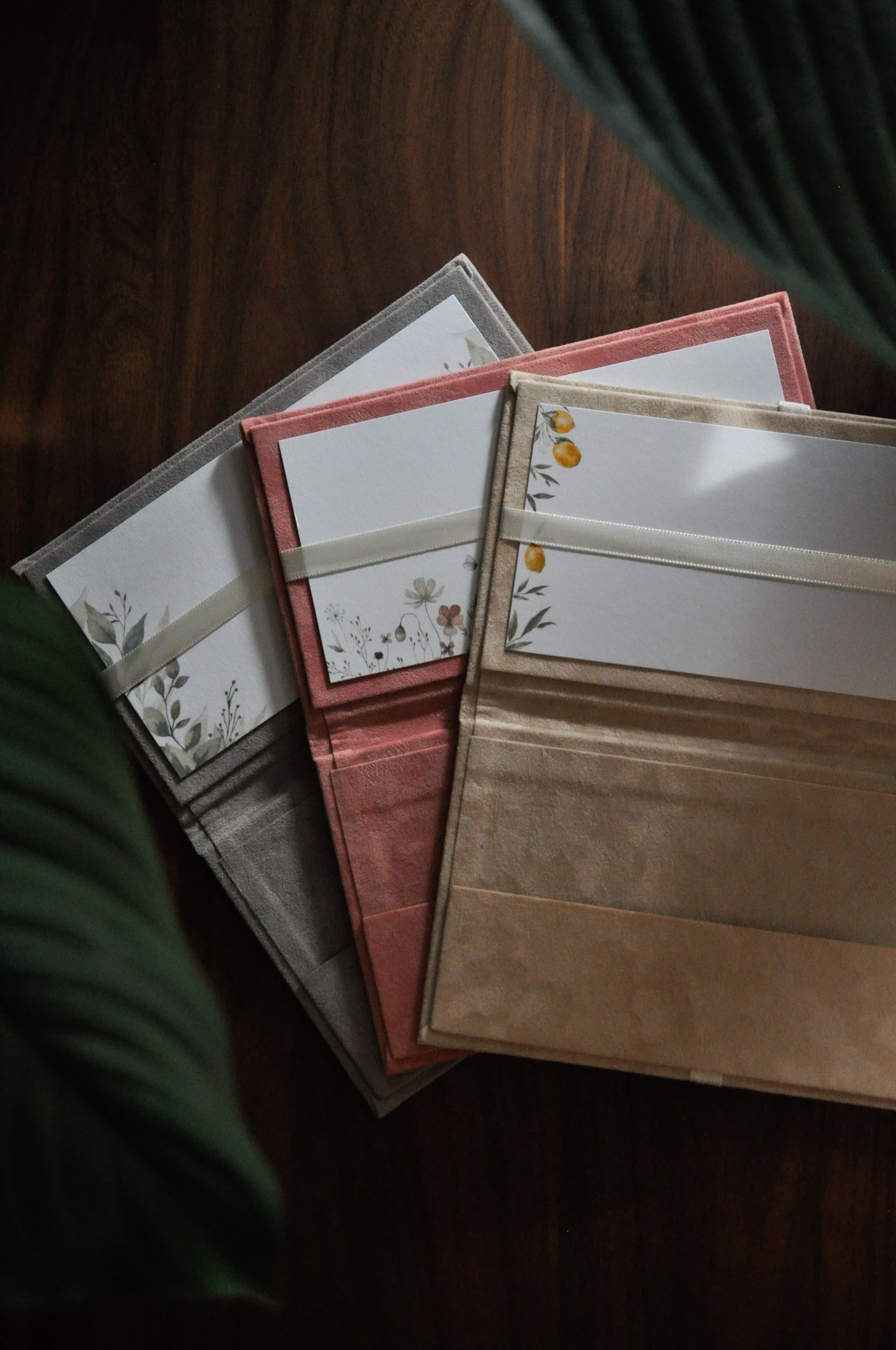 Personalized velvet envelope for money